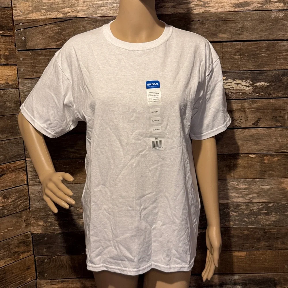 💰BOGO FREE Gildan Youth Heavy Cotton White Tee - Picture 6 of 7
